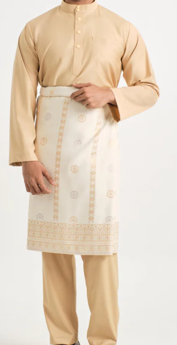 Patawali Baju Melayu Cekak Musang - Golden Rod